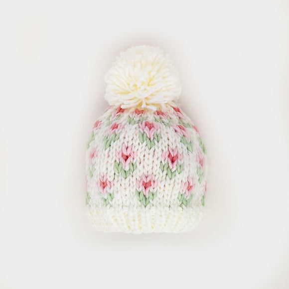 Huggalugs | Bitty Blooms Blush Beanie Hat