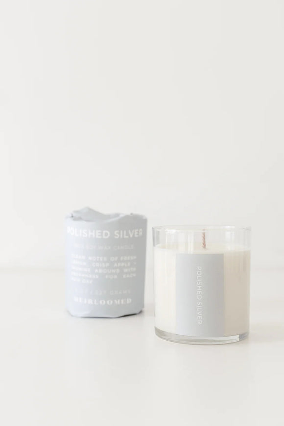 Heirloomed Collection Candle - Polished Silver
