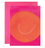 E. Frances Card - Orange Smiley
