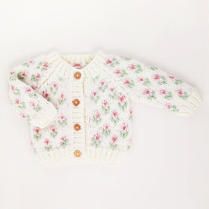 Huggalugs | Bitty Blooms Blush Cardigan Sweater