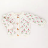 Huggalugs | Bitty Blooms Blush Cardigan Sweater