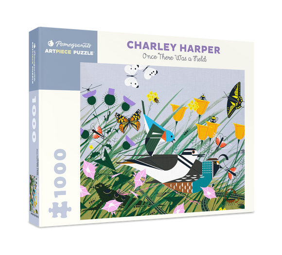 Charley Harper 1000 Piece Puzzle - Once There Was a Field
