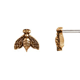 Pyrrha Stud Earrings (Bronze) - Bee Symbol