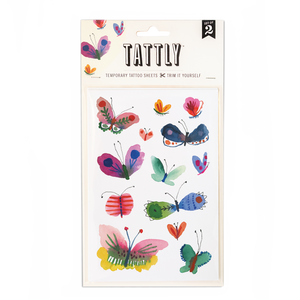 Tattly Temporary Tattoo Sheet (Set of 2) - Butterfly Frenzy