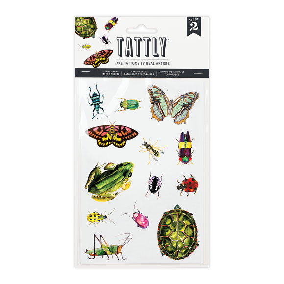 Tattly Temporary Tattoo Sheet (Set of 2) - Critters on the Move