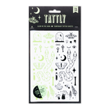 Tattly Temporary Tattoo Sheet (Set of 2) - Curiosities (Glow-In-The-Dark)