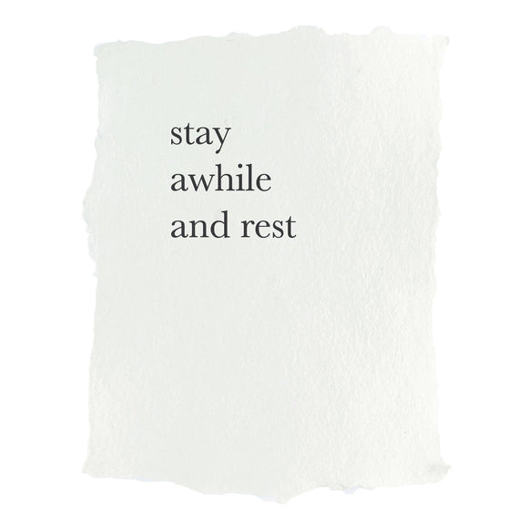 farmette art print - stay awhile and rest