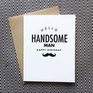 Lucky Bee Press Letterpress Card - Happy Birthday Handsome