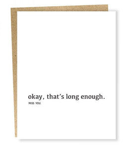 Sapling Press Card - Long Enough