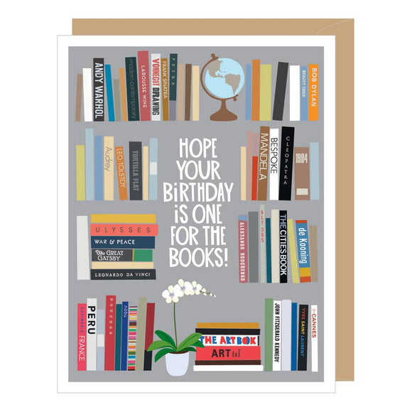 Apartment 2 Cards Birthday Card - Bookshelf
