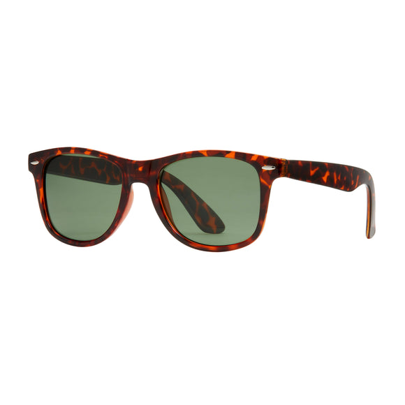 Blue Planet Eco-Eyewear Sunglasses - Wallace - Brown Tort / Grey + Green Polarized Lens