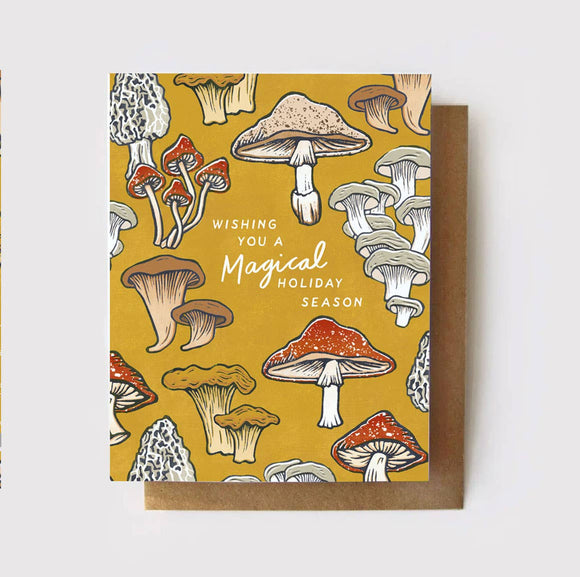 Root & Branch Paper Co. Holiday Card - Magical Holiday Season | Mushrooms