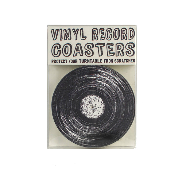 Hat Wig Glove Co. Letterpress Coasters - Vinyl Record