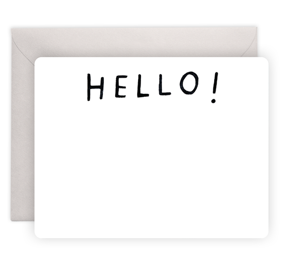 E. Frances Boxed Flat Notecards - Hello!