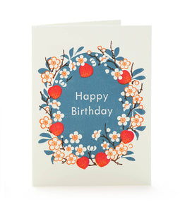 Ilee Papergoods Card - Peach Blossoms Happy Birthday