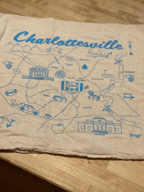 Maptote | Charlottesville Tea Towel - Blue