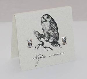 Semaki & Bird Sterling Silver Earrings - Owl