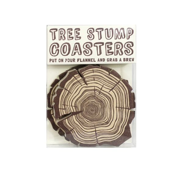 Hat Wig Glove Co. Letterpress Coasters - Tree Stump
