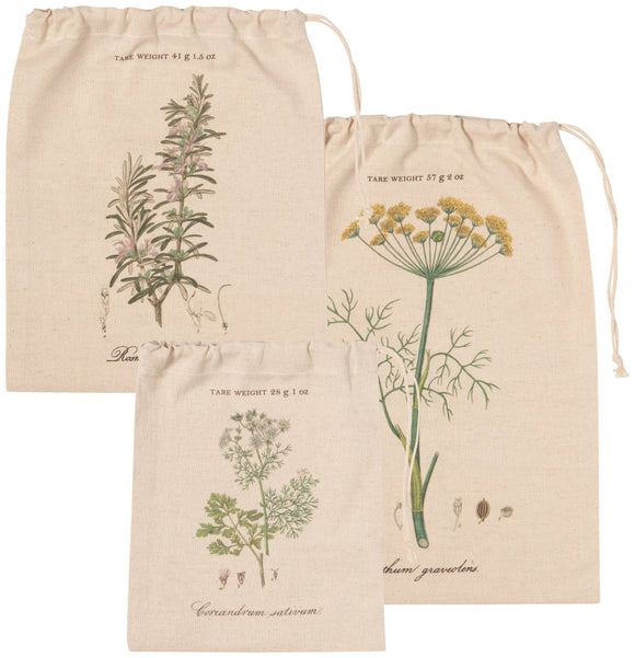 Now Designs by Danica - Reusable Produce Bags (Set of 3) | Garden Herbs