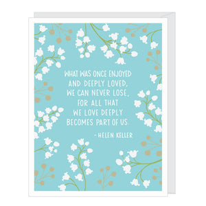 Apartment 2 Cards Sympathy/Support Card - Helen Keller Quote