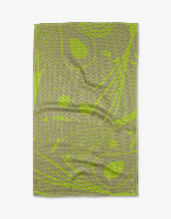 Geometry Tea Towel - Neon Harvest