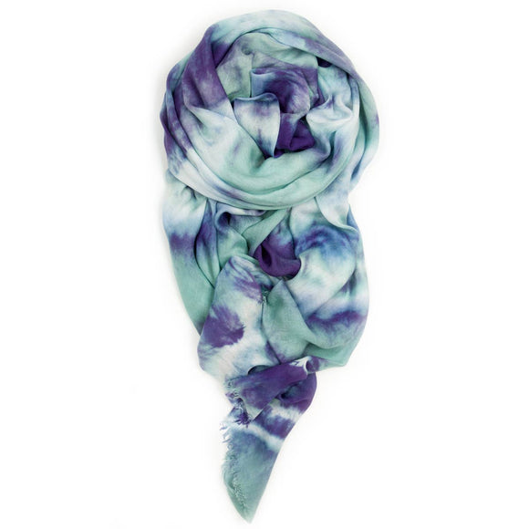 fig & bella | Double Knot Scarf - Aqua/Violet