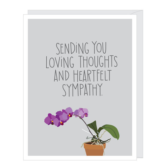 Apartment 2 Cards Sympathy Card - Purple Orchid