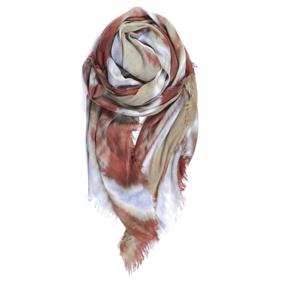 fig & bella | Double Knot Scarf - Sage/Chocolate