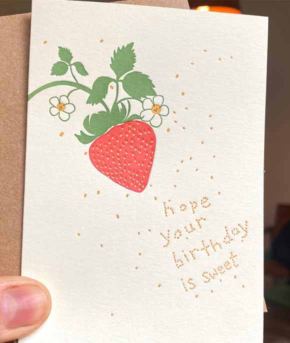 Lark Press Letterpress Card - Hope Your Birthday is Sweet
