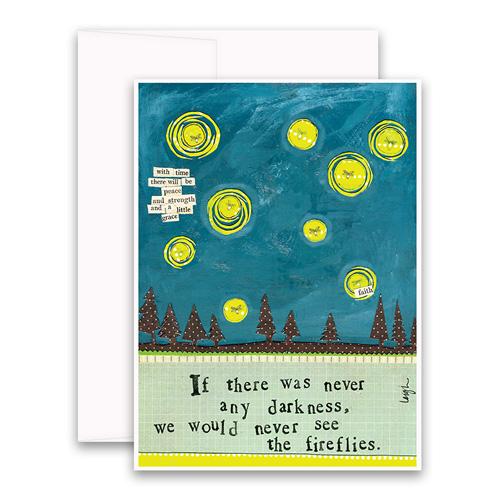 Curly Girl Card - Fireflies